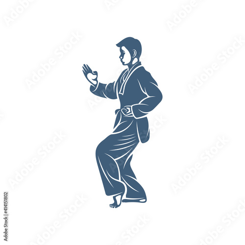 Fototapeta Naklejka Na Ścianę i Meble -  Taekwondo design vector illustration, Creative Taekwondo logo design concepts template, icon symbol
