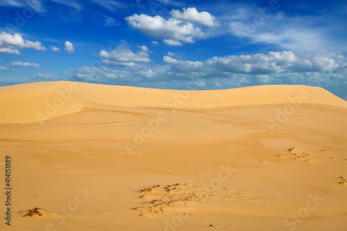 White sand dunes on sunrise  Mui Ne  Vietnam