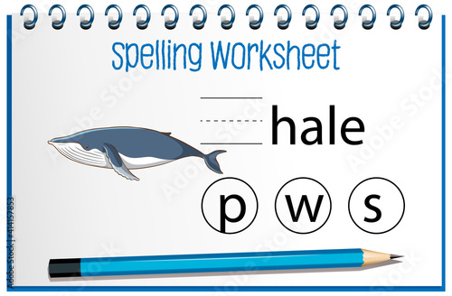 Find missing letter with whale