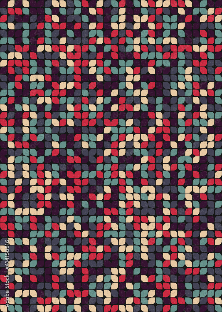 Fototapeta premium Abstract Geometric Pattern generative computational art illustration