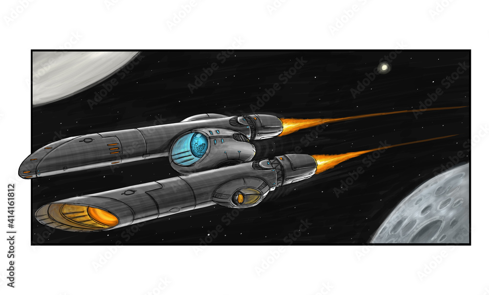 Sci Fi Space Rocket Design