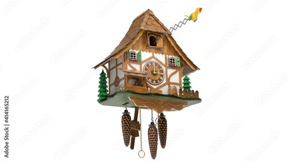 Cuckoo clock animation 3D animation seamlessly loopable Stock ビデオ