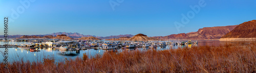 Boats at Lake Mead marina near Las Vegas, Nevada 