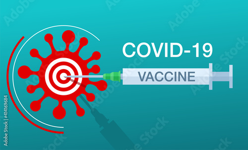 Coronavirus vaccination - Syringe with vaccine