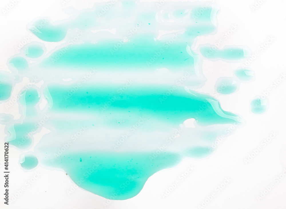 Blue water colors on white background Blue water colors on white background