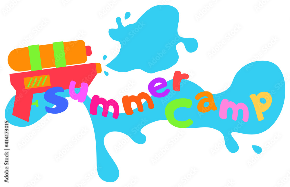 Summer Camp Watergun logo Stock Illustration Adobe Stock
