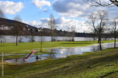 Rheinwiesen auf dem Oberwerth nach dem Hochwasser photo