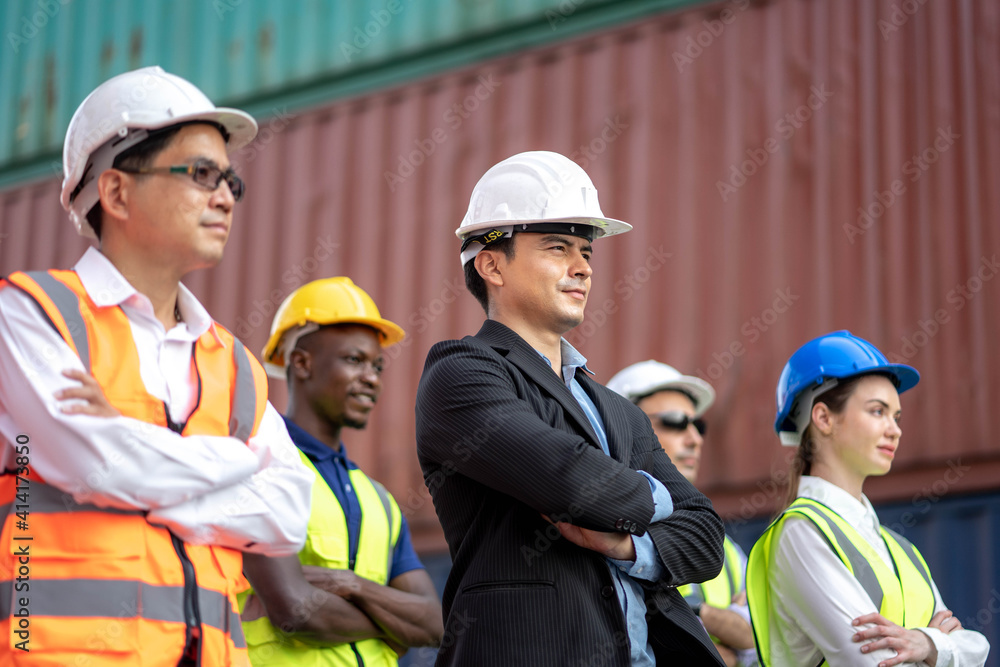 Group of architects and engineers at a construction site smiling, Teamwork Togetherness Unity Variation Support Concept. Group of architects and engineers at a construction site smiling, Teamwork Togetherness Unity Variation Support Concept.