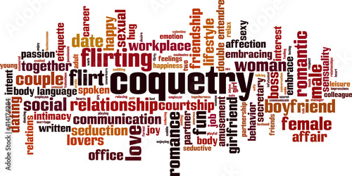 Coquetry word cloud