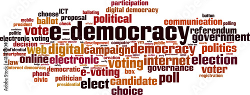 E-democracy word cloud