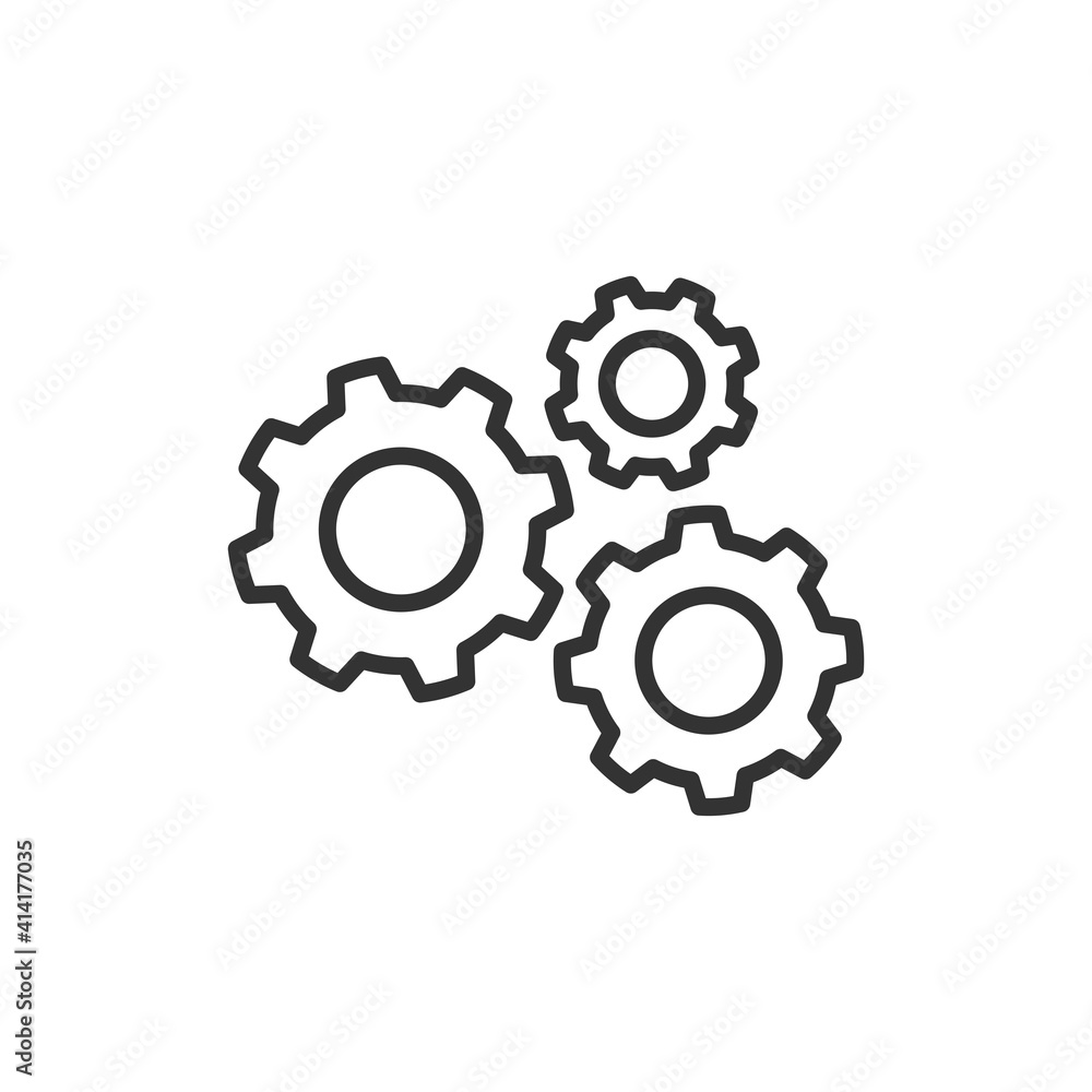 Gear settings icon. Vector illustration. Gear settings icon. Vector illustration.