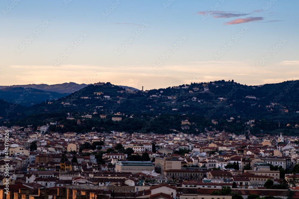 Sunset over Florence, Italy