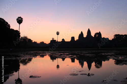 Sunrise at Angkor Wat temple  Cambodia 