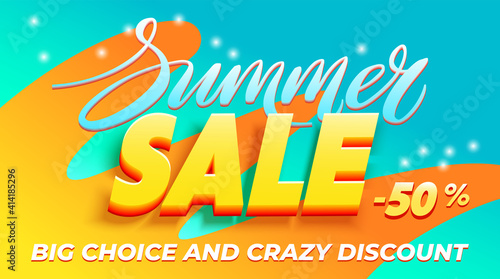 Summer sale template banner