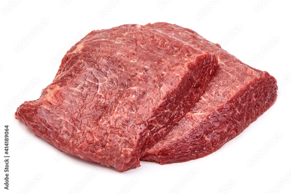 Raw Veal meat, isolated on white background Raw Veal meat, isolated on white background