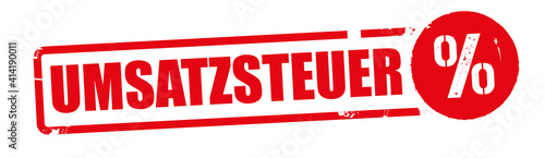 Stempel Umsatzsteuer  Vektor Illustration deutscher Text