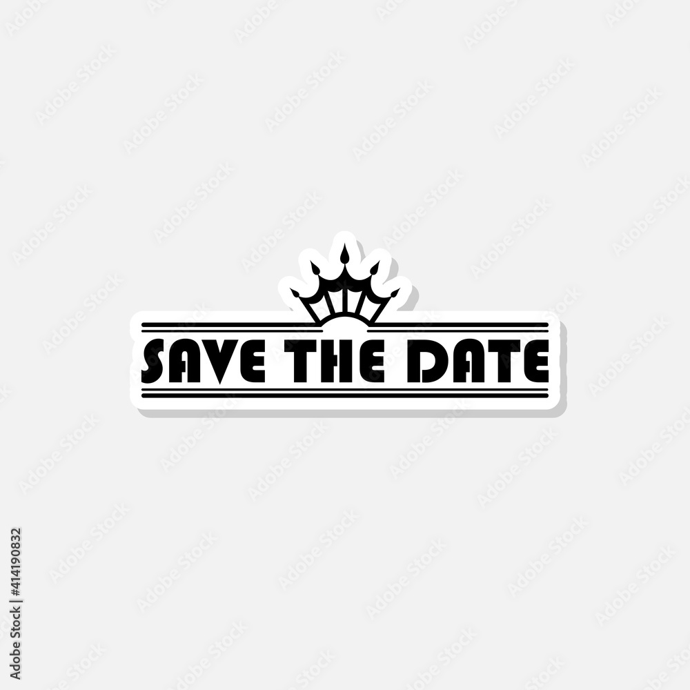 Save The Date label sticker Save The Date label sticker