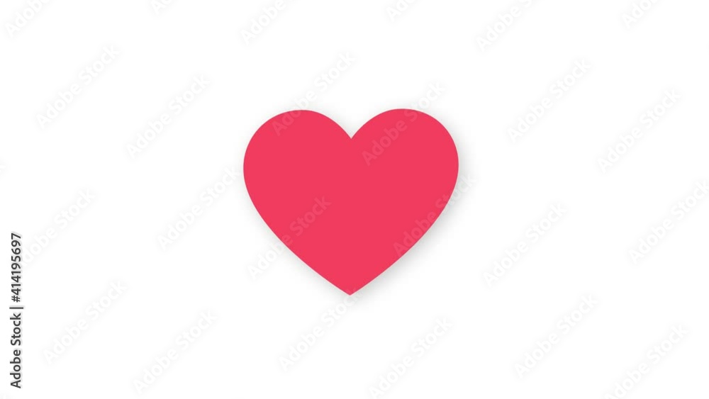 Red Heart beating animation on white backgrond. Love and Valentine's Day concept. Red Heart beating animation on white backgrond. Love and Valentine's Day concept.