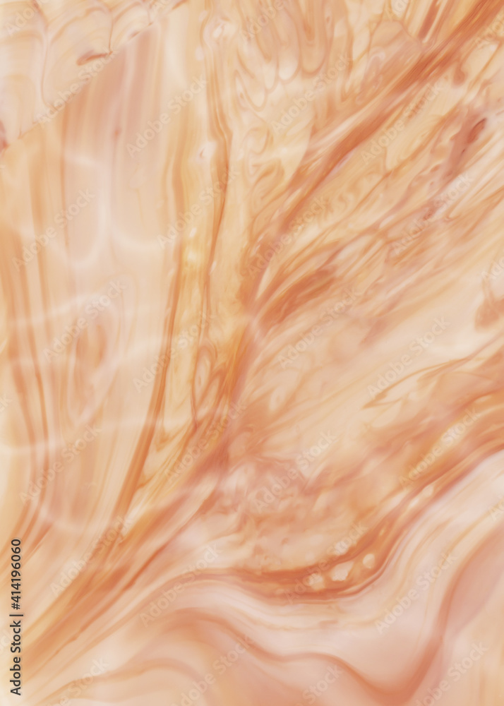 Obraz premium Textured, natural, stone pink background with water highlights. Blurry texture nude pink smalt with sun reflections