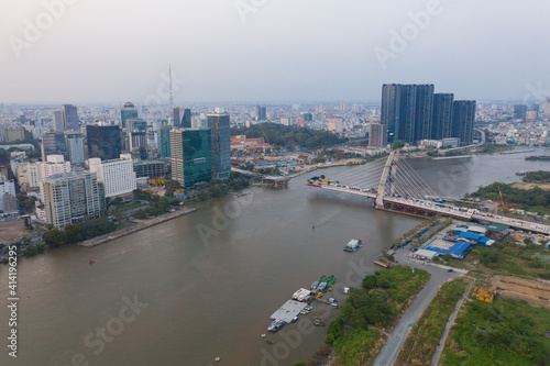 Royalty high quality free stock image aerial view of Ho Chi Minh city, Vietnam