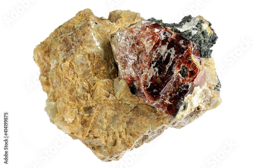 фотографія zircon from Skardu, Pakistan isolated on white background