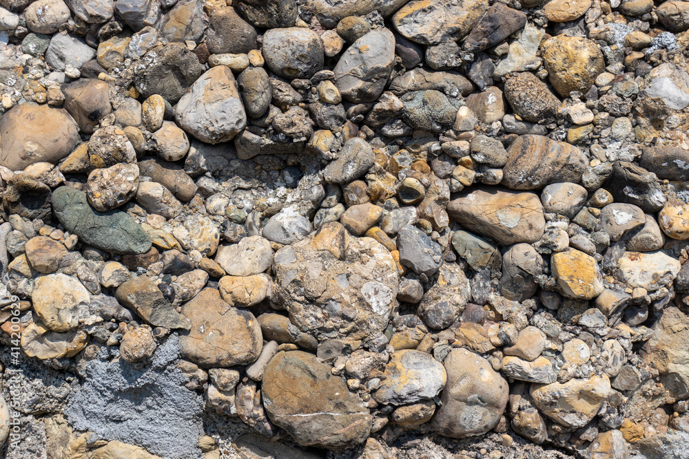 Conglomerate Close-up of a conglomerate stone near lake geneva St Saphorin.