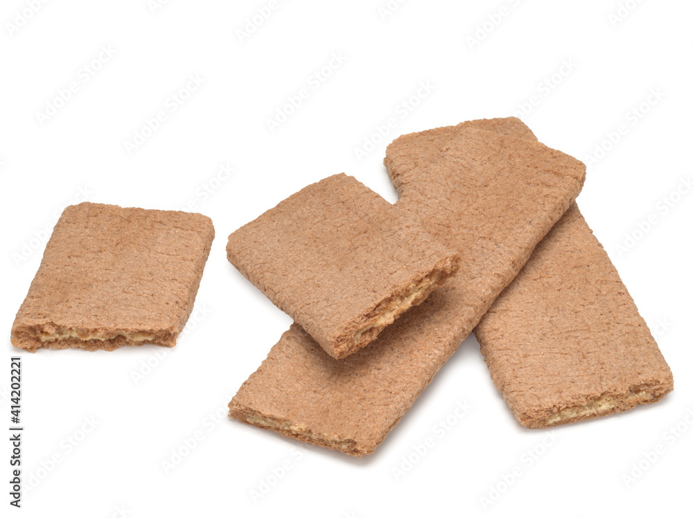A little pile of flavored snacks. Multigrain snack with cheese on white background isolated A little pile of flavored snacks. Multigrain snack with cheese on white background isolated