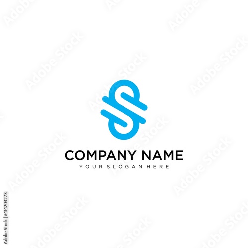 Letter S line logo design. Linear creative minimal monochrome monogram symbol. Universal elegant vector sign design. Premium business logotype. Graphic alphabet symbol for corporate business identity