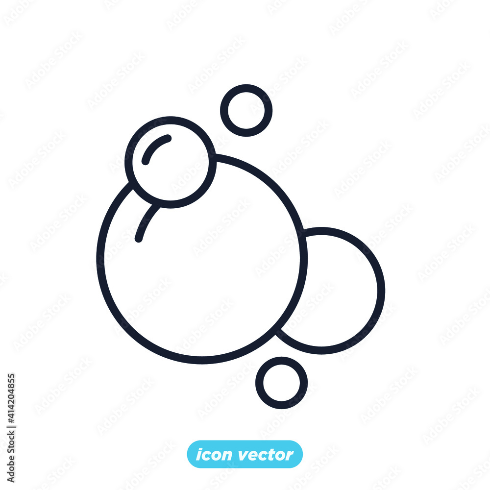 Bubbles icon. Soap foam, fizzy drink, oxygen bubble pictogram symbol template for graphic and web design collection logo vector illustration Bubbles icon. Soap foam, fizzy drink, oxygen bubble pictogram symbol template for graphic and web design collection logo vector illustration