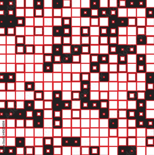pattern with white squares on black background