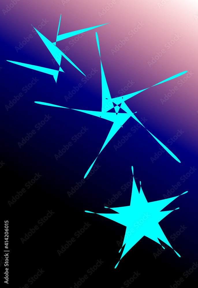 aqua blue stars abstract on black, blue and red gradient background aqua blue stars abstract on black, blue and red gradient background