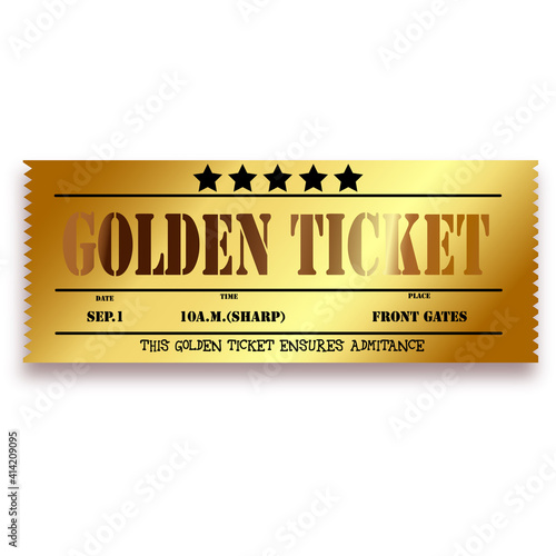Golden Cinema Ticket
