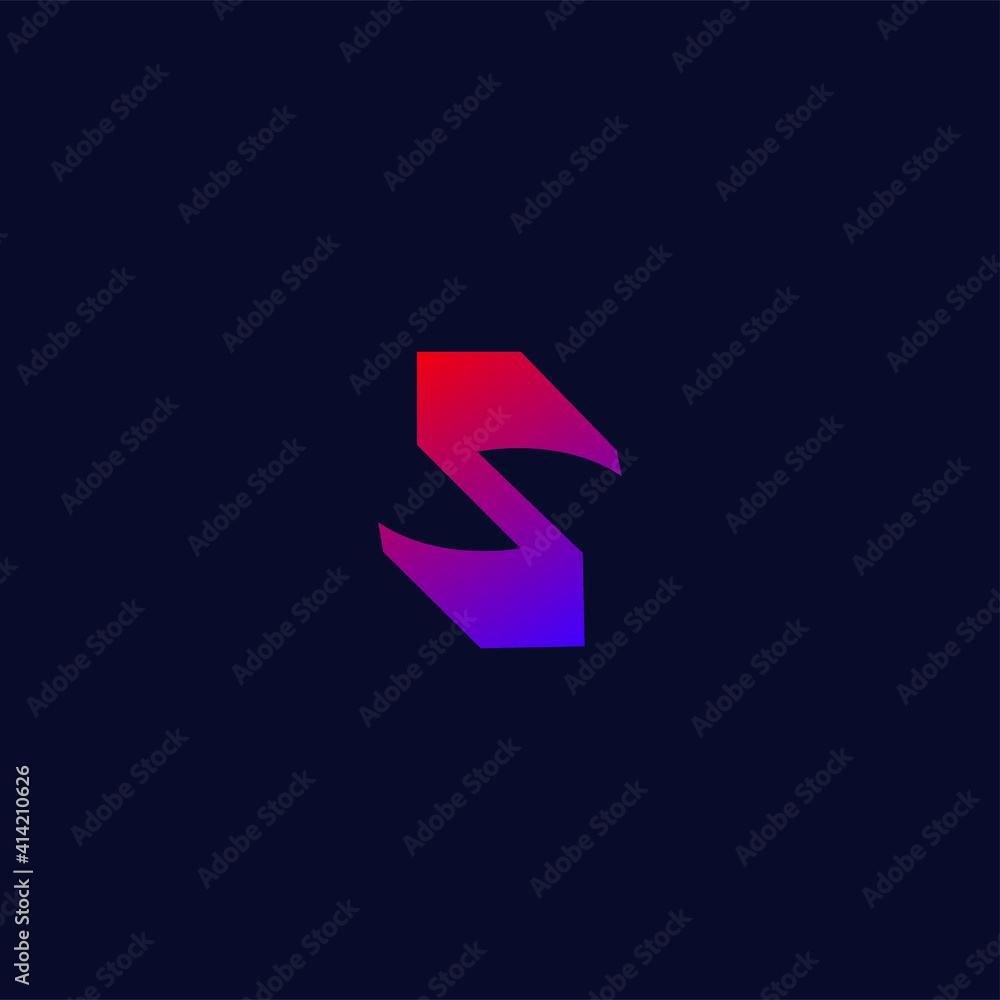 S logo design, gradient icon vector template S logo design, gradient icon vector template