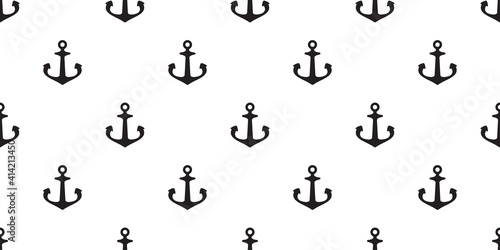 Anchor seamless pattern vector boat helm pirate maritime Nautical scarf isolated ocean sea repeat wallpaper tile background illustration simple design