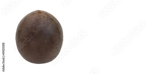 juicy passionfruit exotic fruit isolated on white background macro
