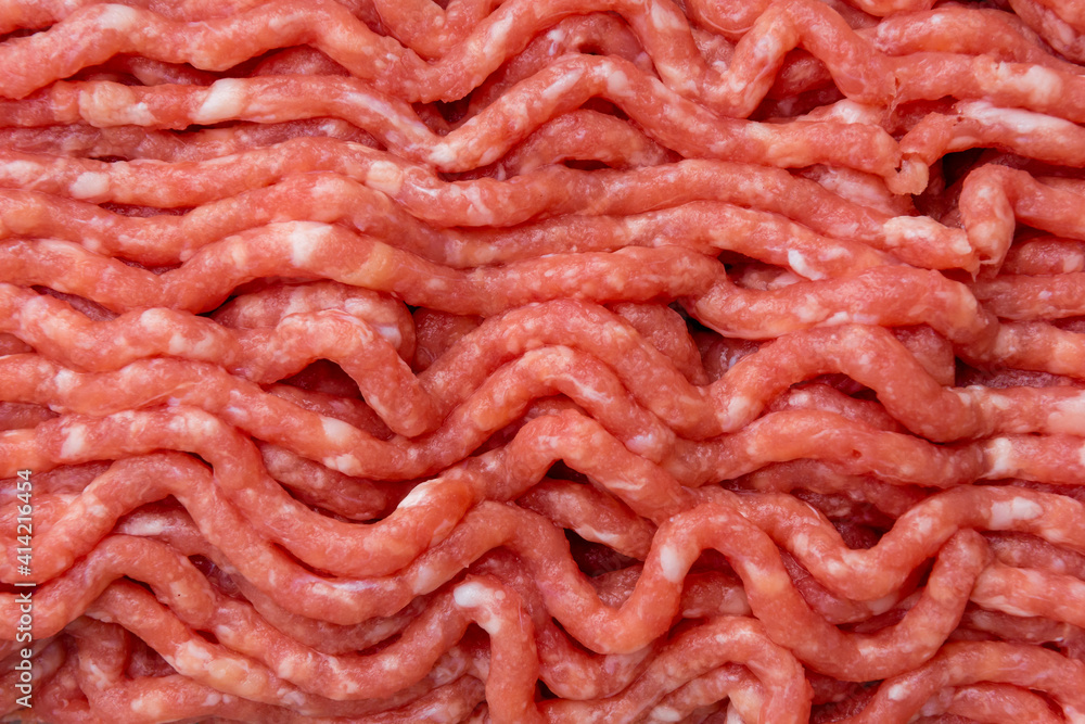 Raw minced meat. Minced pork meat close up. Abstract background and texture of meat for project and design. Raw minced meat. Minced pork meat close up. Abstract background and texture of meat for project and design.