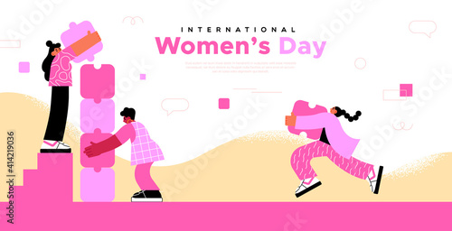 Women's Day Girl puzzle community template