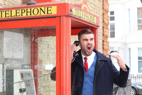 Photography Businessman having a tantrum on the phone