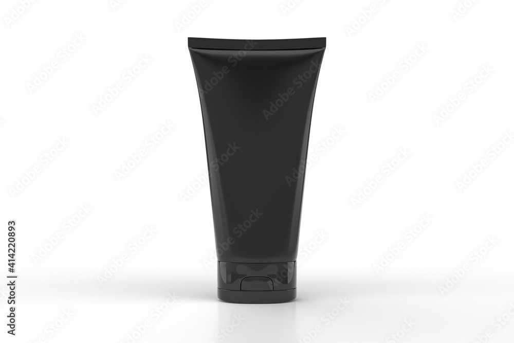 Black Tube Back side for Mockup. 3d rendering tube. Black Tube Back side for Mockup. 3d rendering tube.
