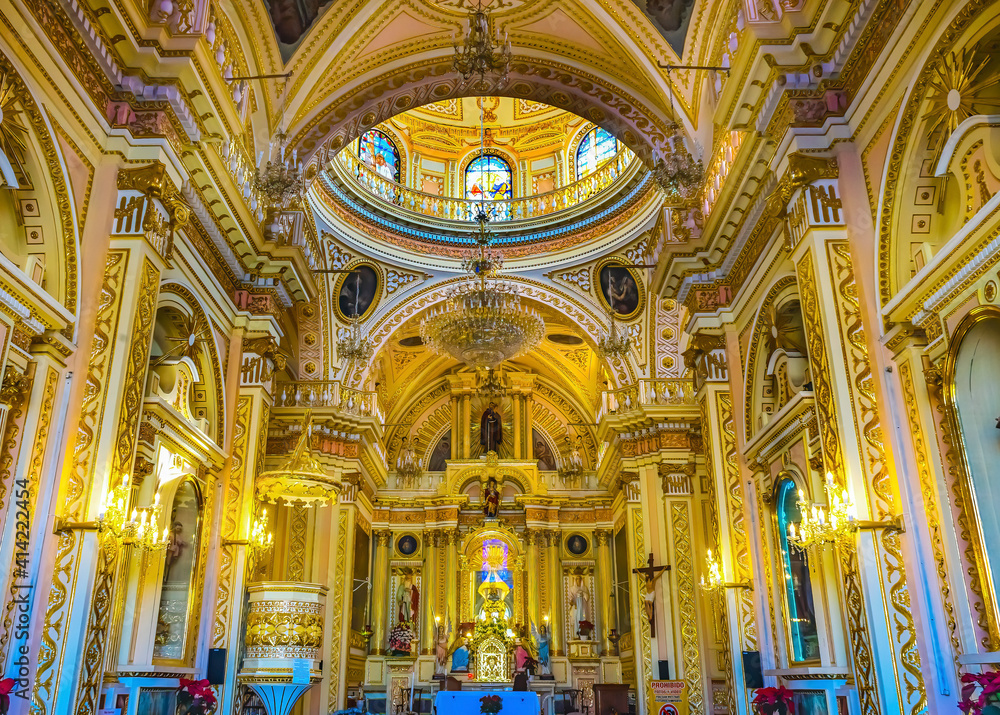 Colorful Our Lady of Remedies Church Cholula Mexico
