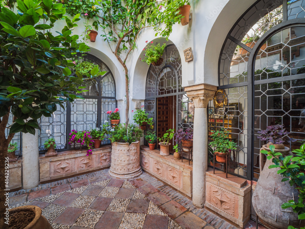 Fototapeta premium Interior Garden in Cordoba, Spain