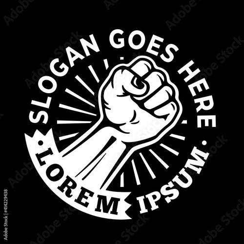 Fist logo. Vector and illustration.