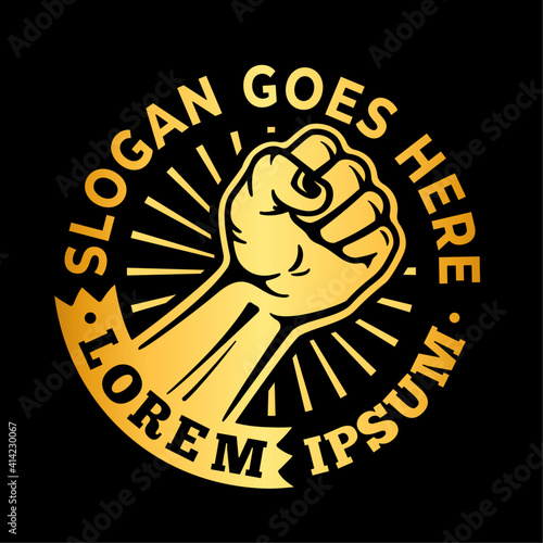Fist logo. Vector and illustration.