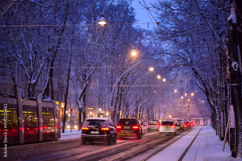 Beautiful Winter evenings in Vienna Austria