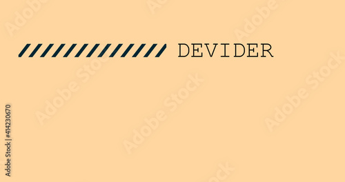 Stripped text devider, Stock Vector illustration isolated on white background. photo