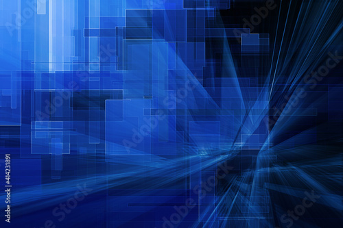 Futuristic blue hi tech burst background.Digital technology concept.