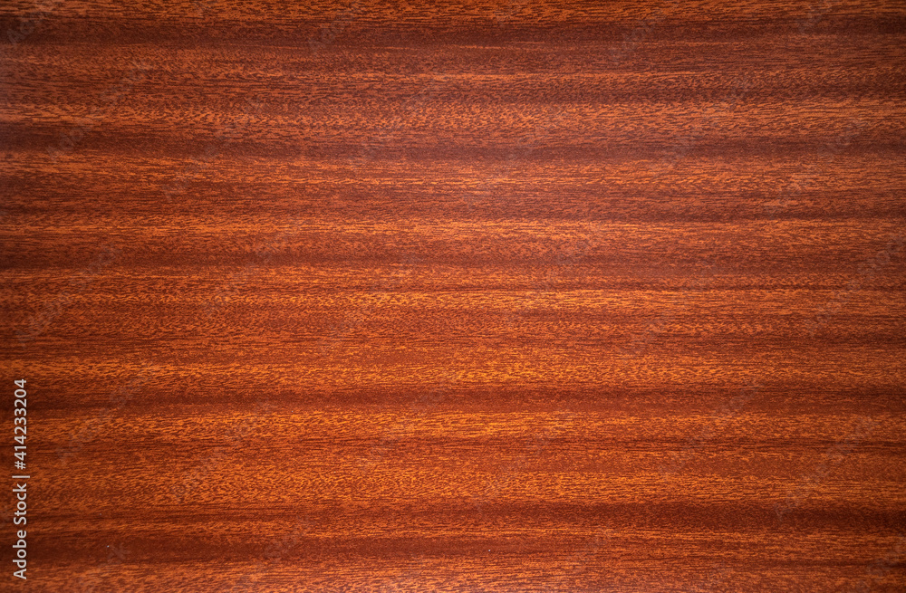 The texture of the mahogany veneer in the style of the 80s, background - obrazy, fototapety, plakaty 