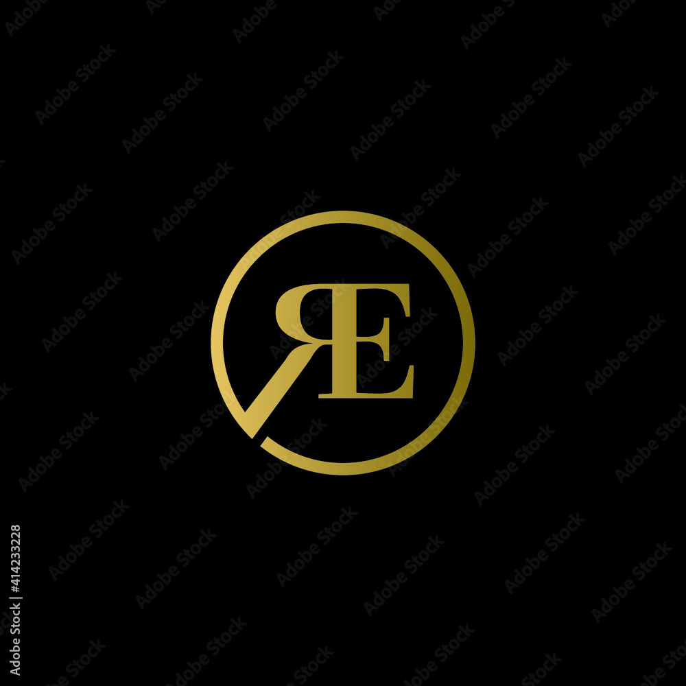 re luxury logo design vector icon symbol re luxury logo design vector icon symbol