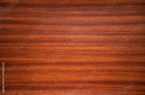 The texture of the mahogany veneer in the style of the 80s, background photo