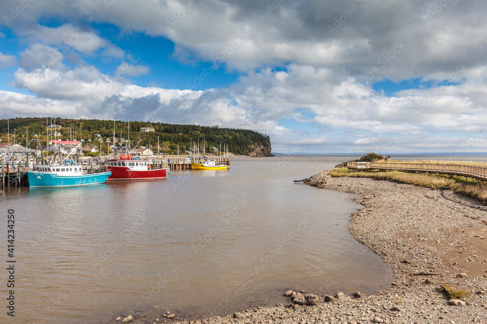 Canada, New Brunswick, Bay of Fundy, Alma. Gateway to Fundy National Park, town harbor.